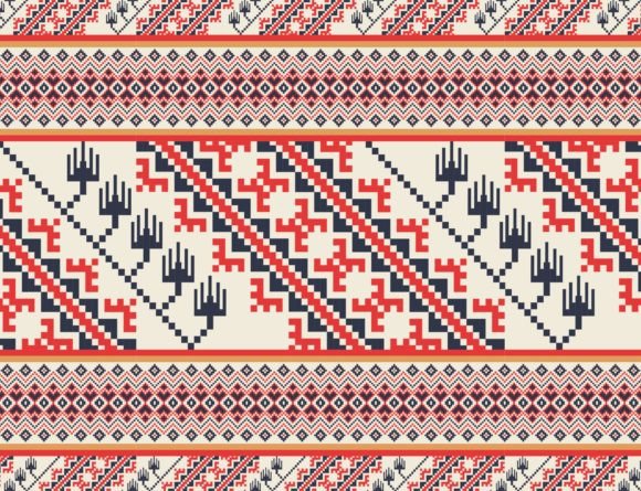 Aztec Geometric Embroidery Pattern Review