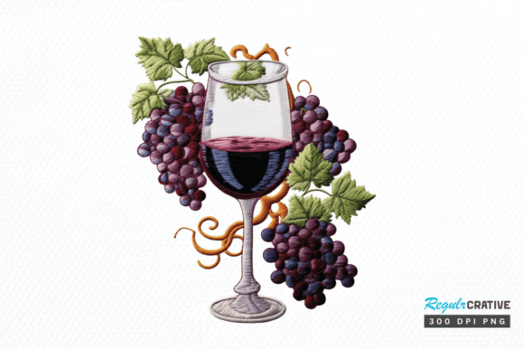 Embroidery Wine Glass Clipart Review