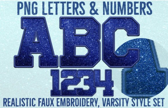 Navy Navy Glitter and Embroidery Letters Review