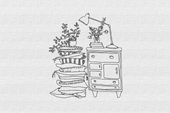Stack of Pillows Sketch Embroidery Review