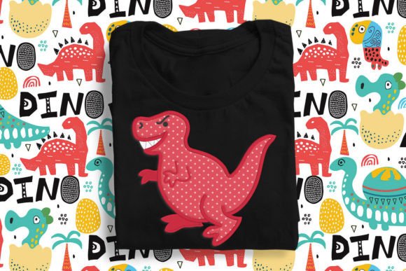 T-Rex Dinosaur Applique Embroidery for Holiday Collections